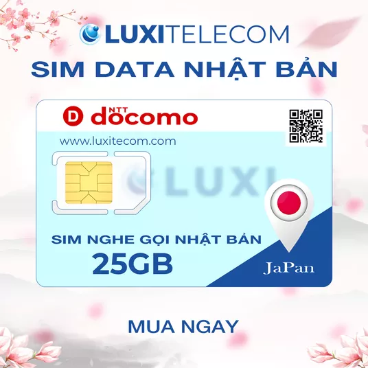 Product image - Docomo Voice & Data SIM 25GB – Monthly Plan