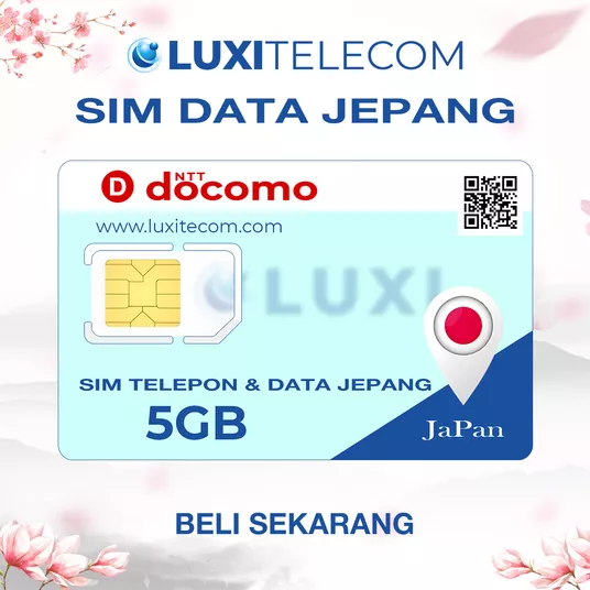 Product image - SIM Docomo Suara & Data 5GB – Biaya Bulanan