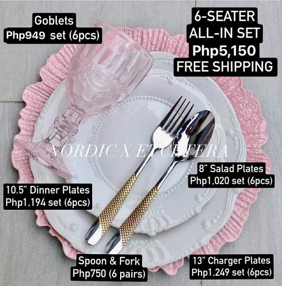 Product image - 6-Seater Pink Queen Dinnerware Set
