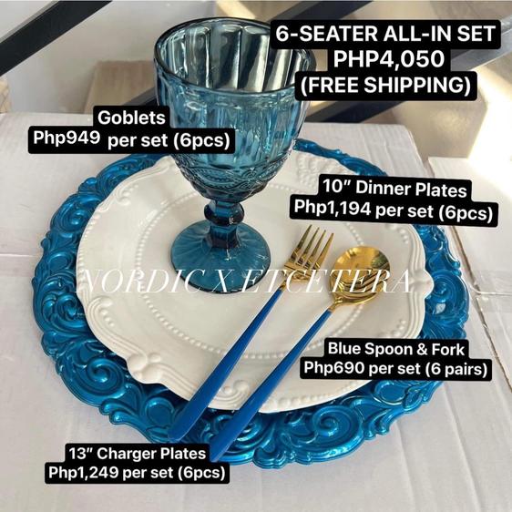 Product image - 6- Seater Blue Queen Set