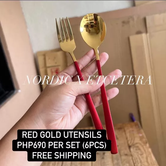 Product image - Spoon & Fork with Colored Handle
