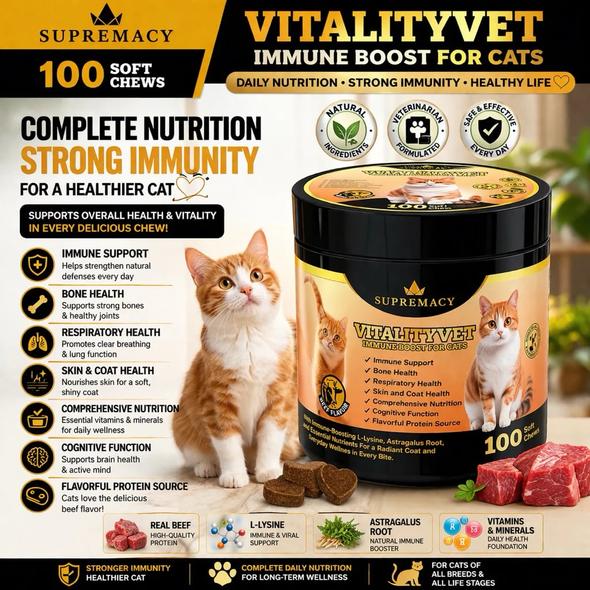Product image - Vitalityvet Immune Booster Chewable Vitamins for Cats