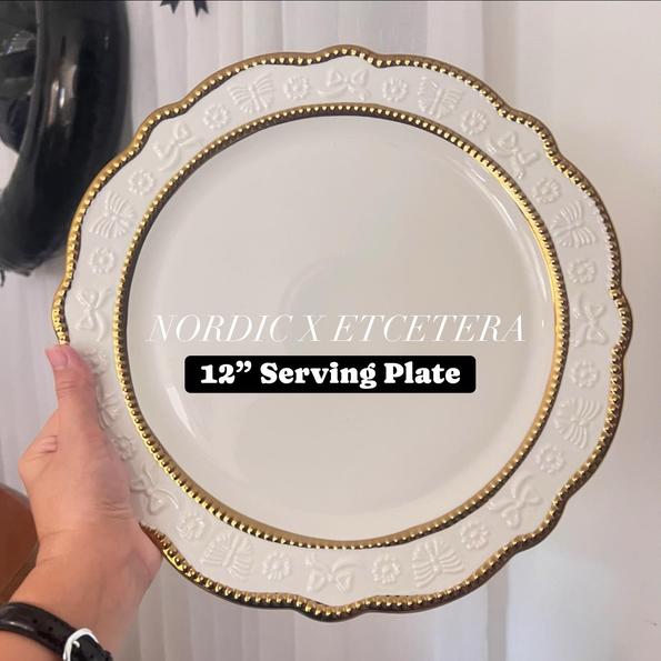 Product image - Gold White Ribbon Plates