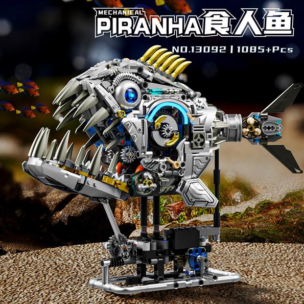 Product image - Meiji 13092 Mechanical Piranha Whale Shark Octopus Animal Model Building Blocks Assembly Educational Cross-Border Toy