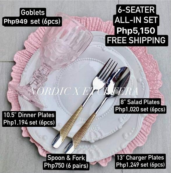 Product image - 6-Seater Pink Queen Dinnerware Set