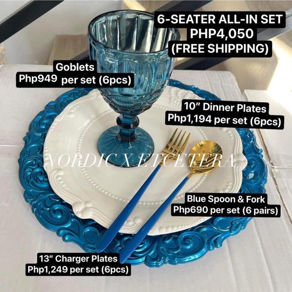 Product image - 6- Seater Blue Queen Set