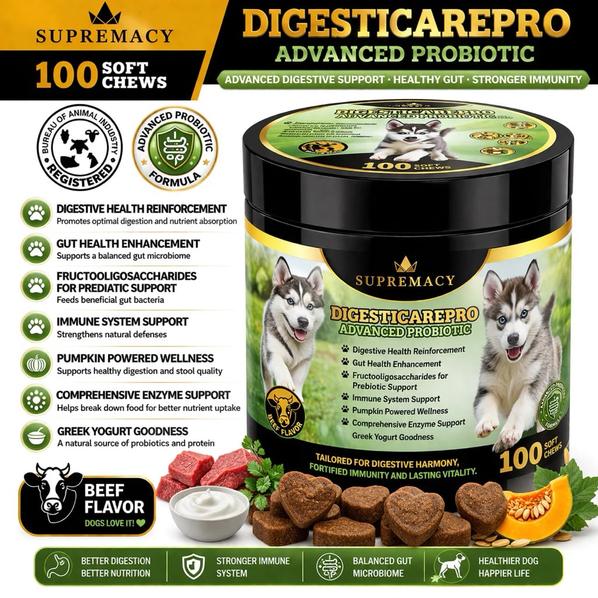 Product image - Digesticarepro Advanced Probiotic for Dogs