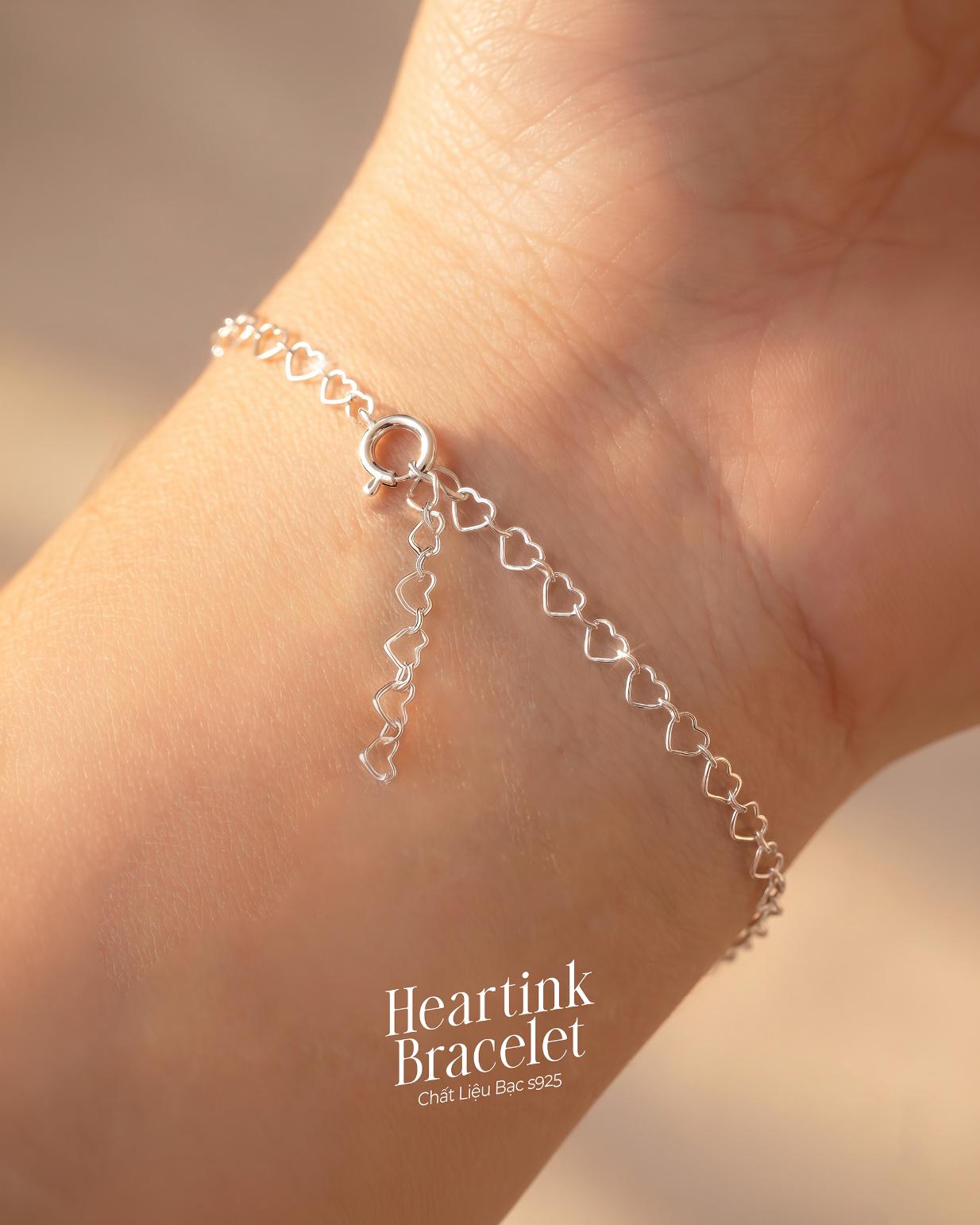 Vòng Tay Sincera Bowtie Heart Link | Bạc s925 4
