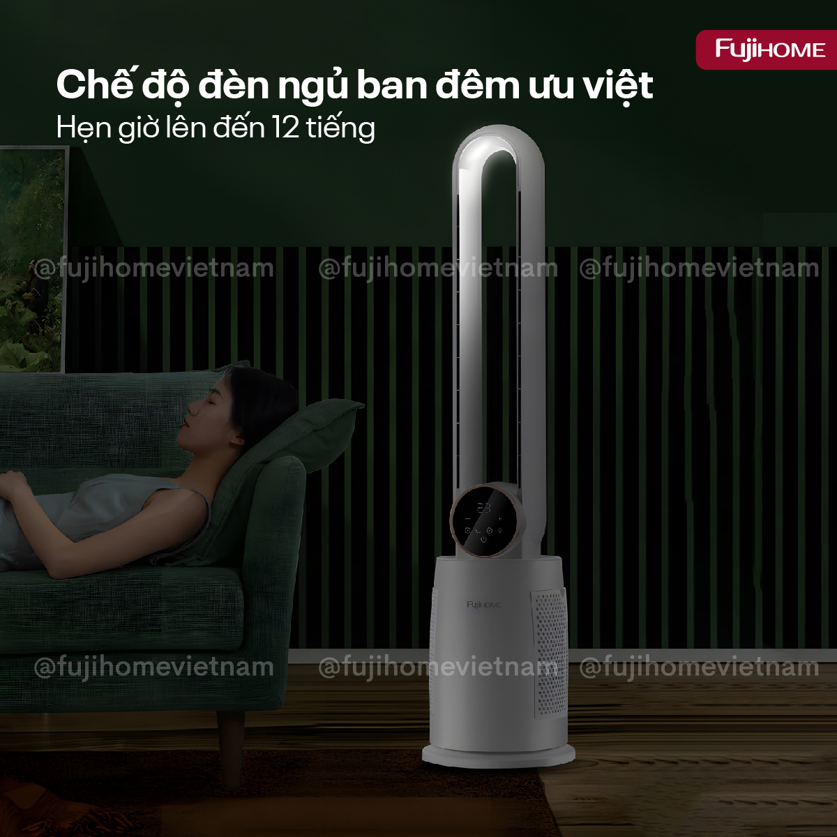 Quạt không cánh tích hợp lọc không khí bằng ion Fujihome BF-03R