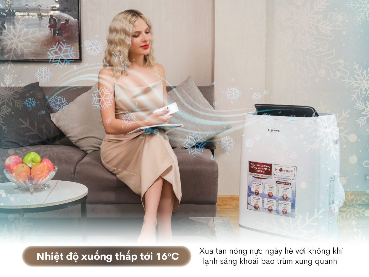 Máy điều hòa di động thông minh Fujihome PAC12