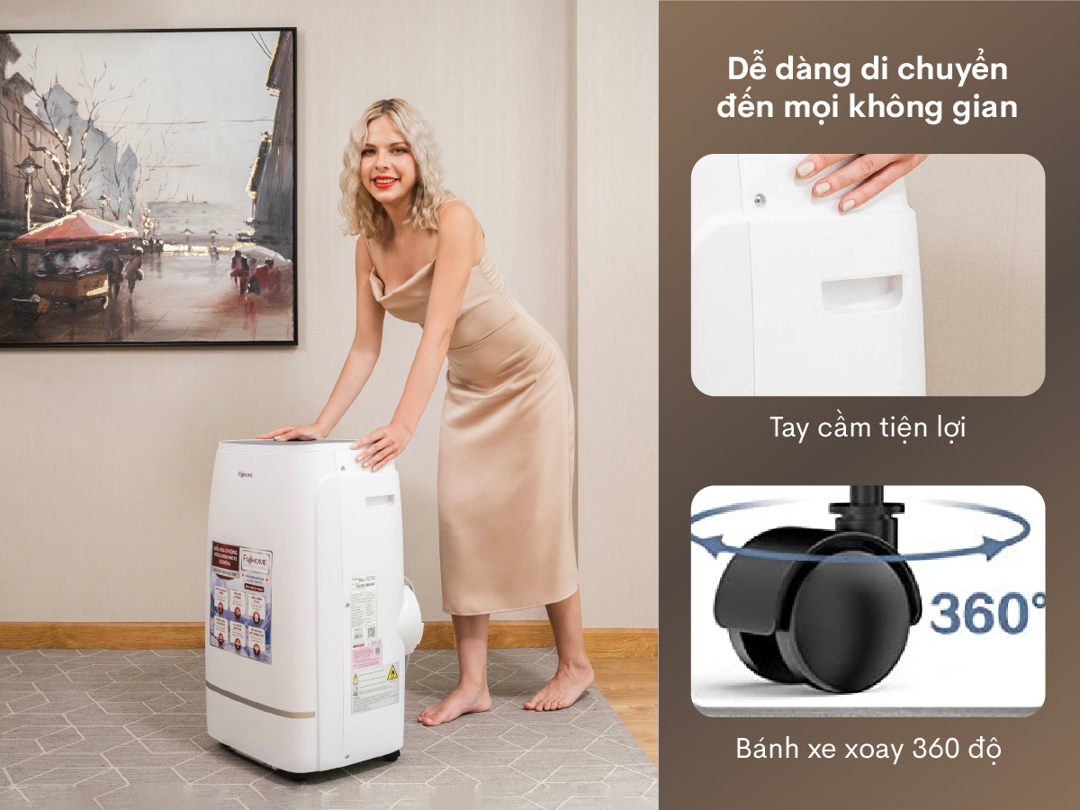 Máy điều hòa di động thông minh Fujihome PAC12