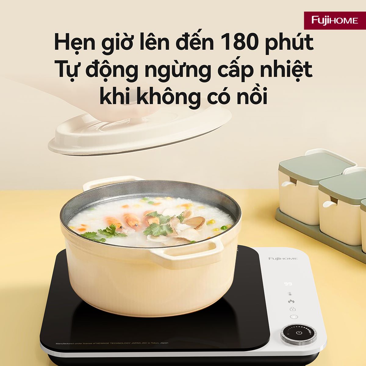 Bếp từ tròn đơn Fujihome IC1391