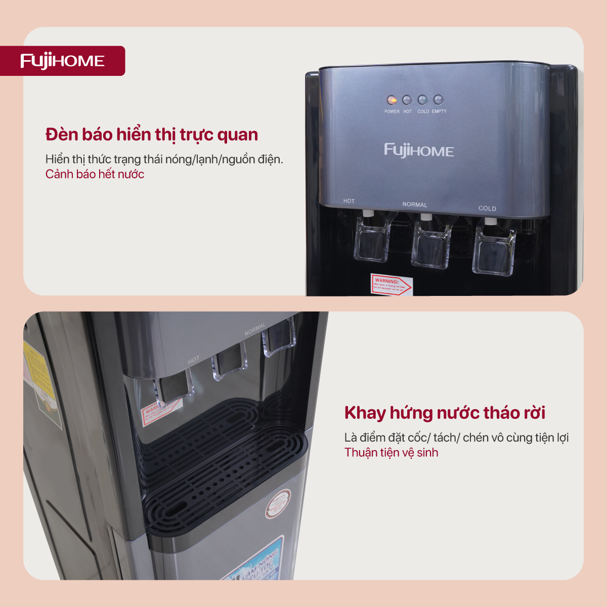 Cây nước nóng lạnh fujihome WD211UW