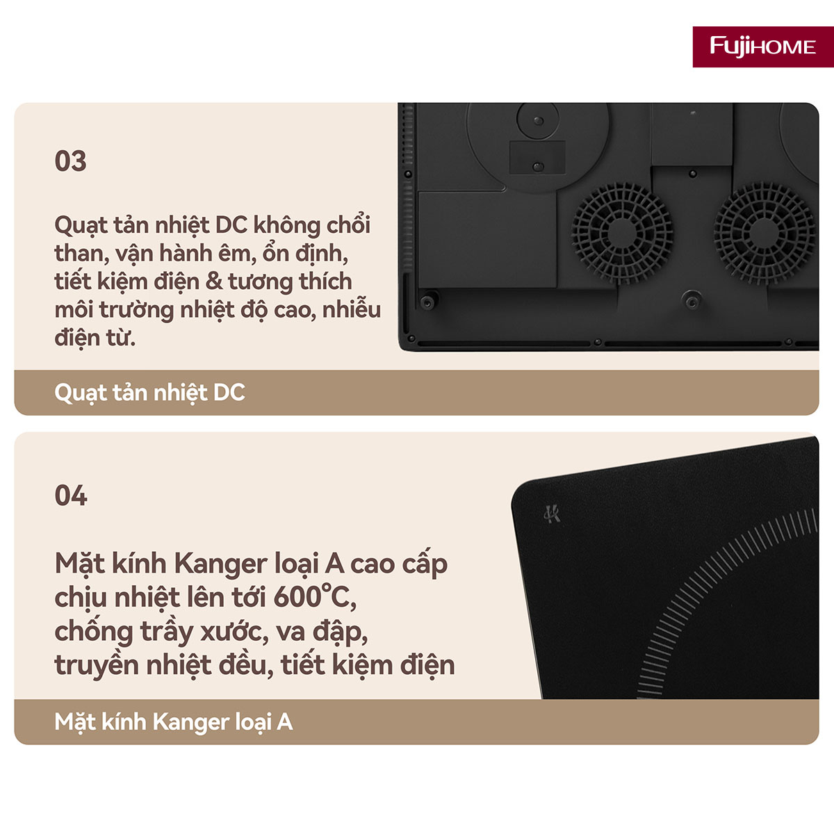 Bếp từ đôi Fujihome IC2123