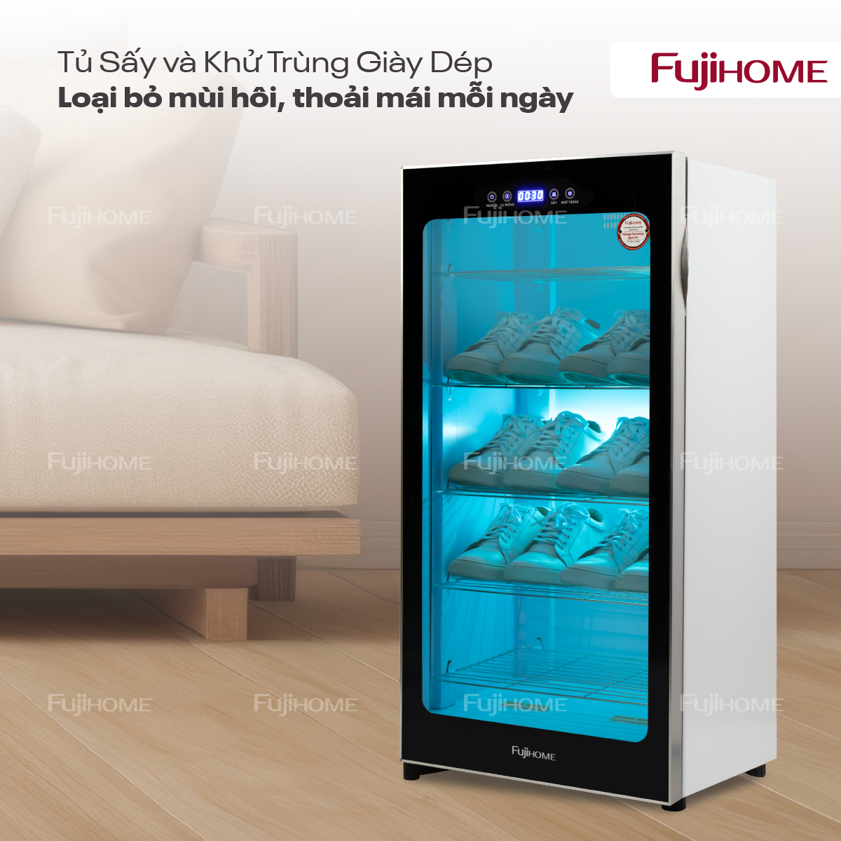 Tủ sấy giày dép khử khuẩn Fujihome SD128