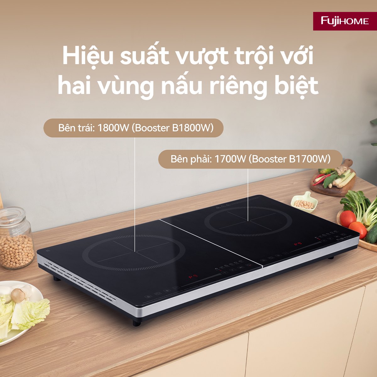 Bếp từ đôi Fujihome IC2123
