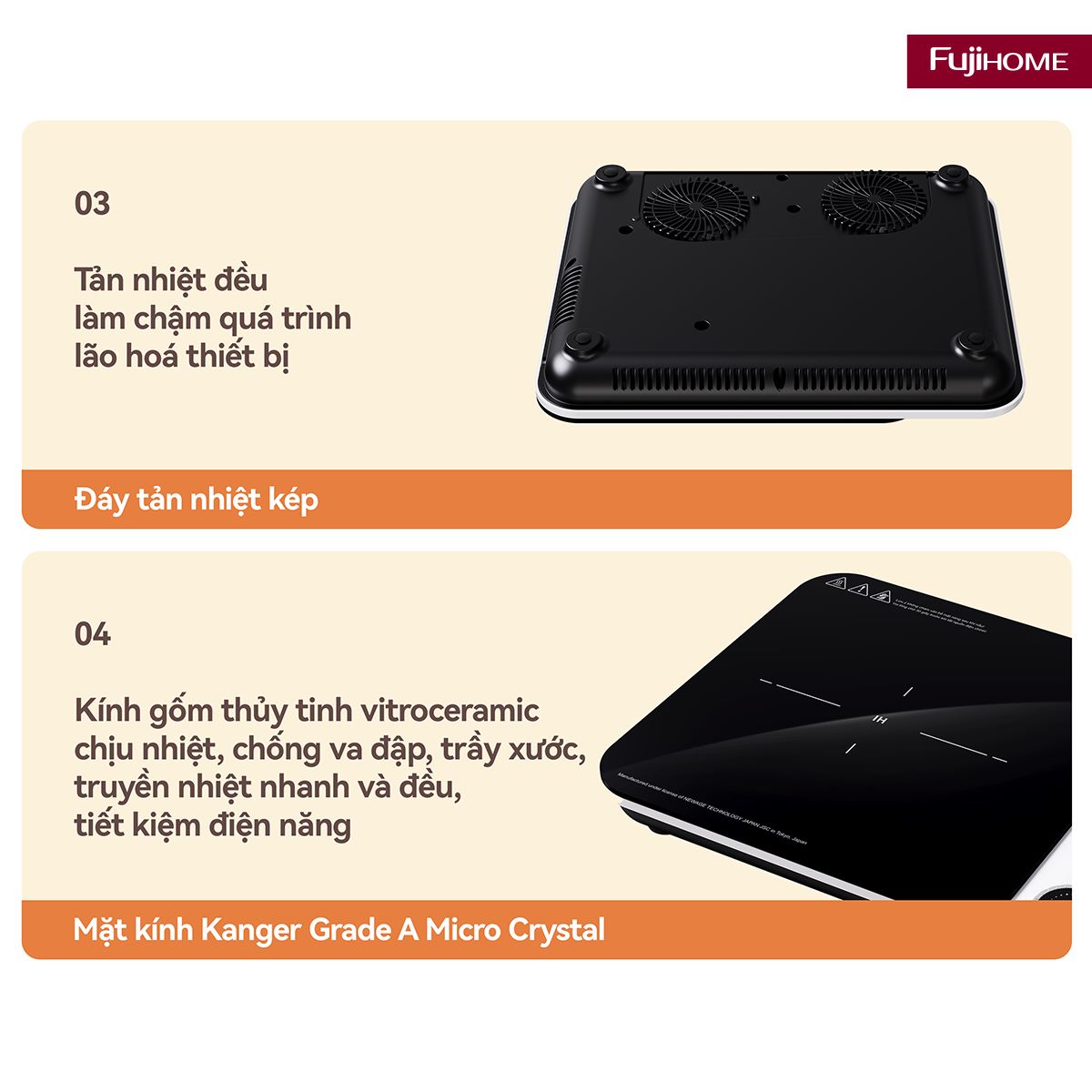 Bếp từ tròn đơn Fujihome IC1391