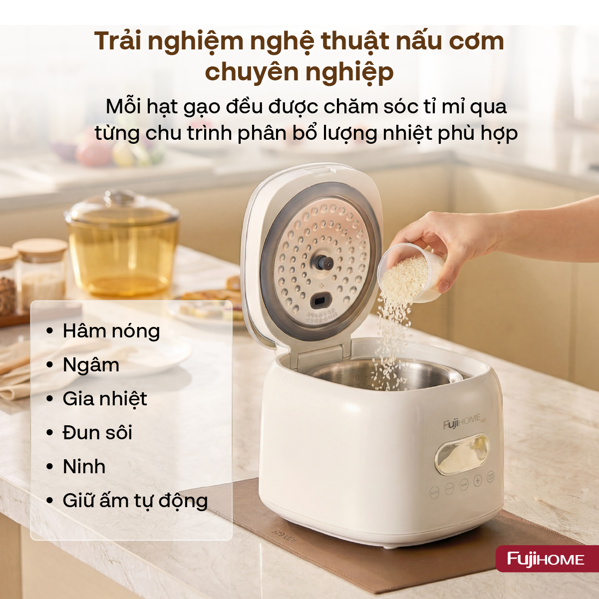 Nồi cơm điện Fujihome Inox LowSugar RC10ALS