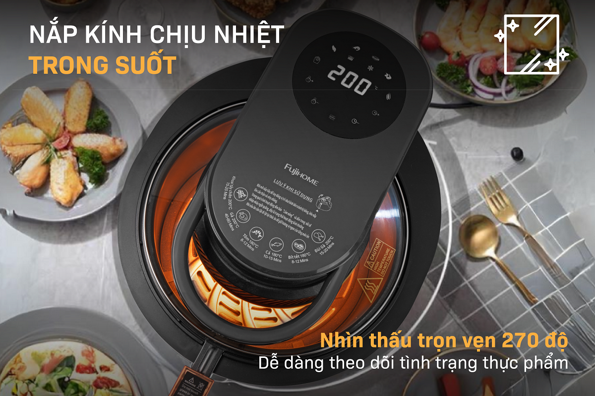 Nồi chiên không dầu Fujihome AG6D 6Lít