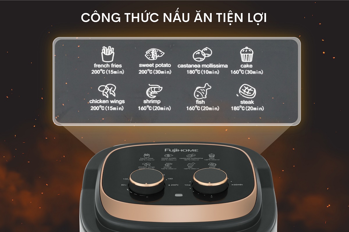 Nồi chiên không dầu Fujihome A6GG