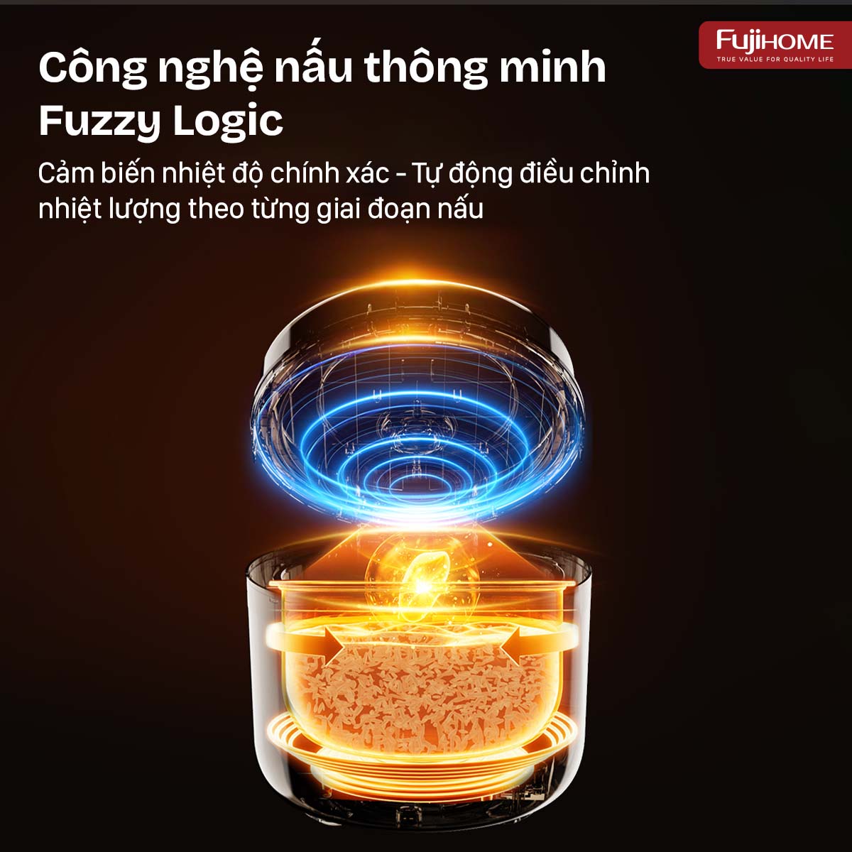Nồi cơm điện Fujihome Inox LowSugar RC12LS