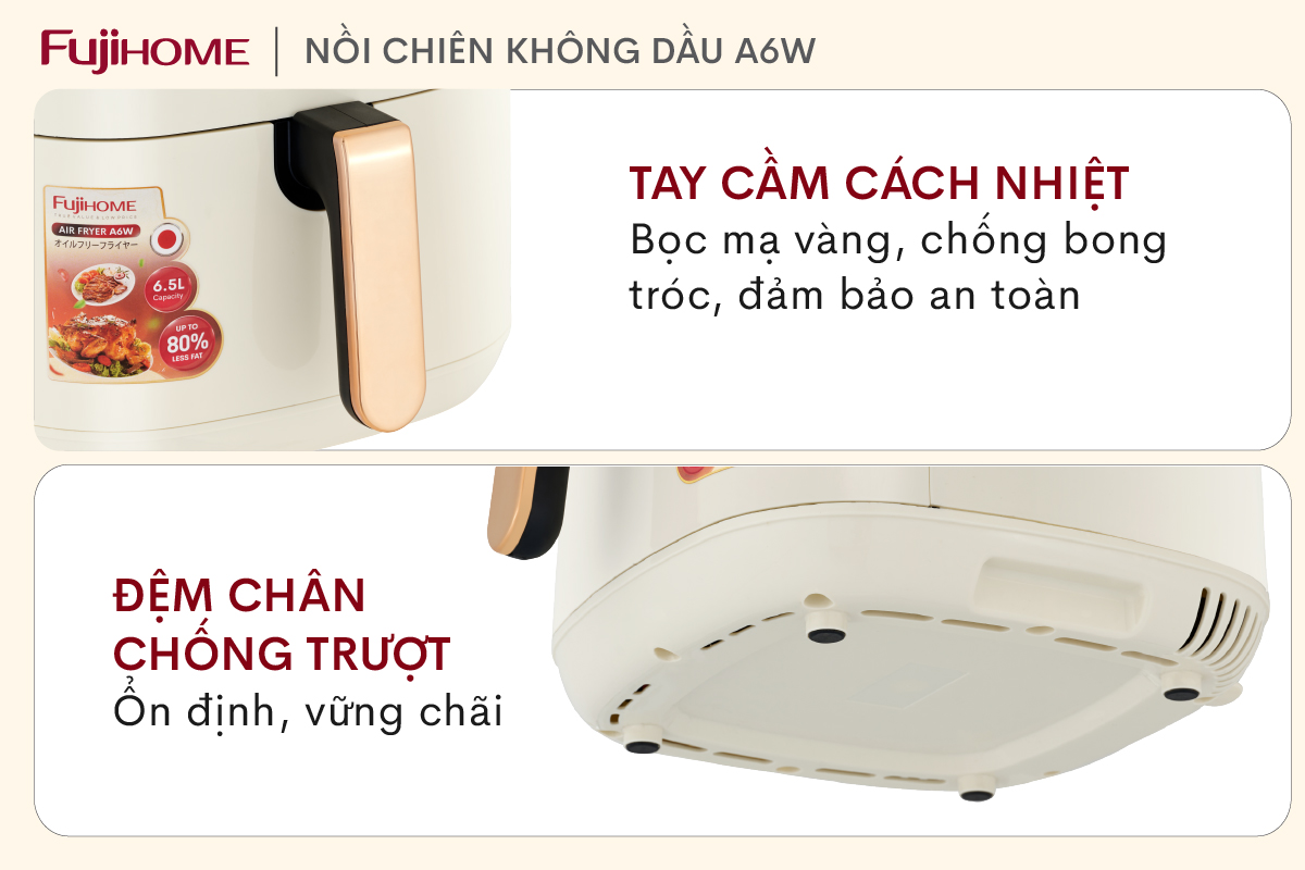 Nồi chiên không dầu Fujihome A6W