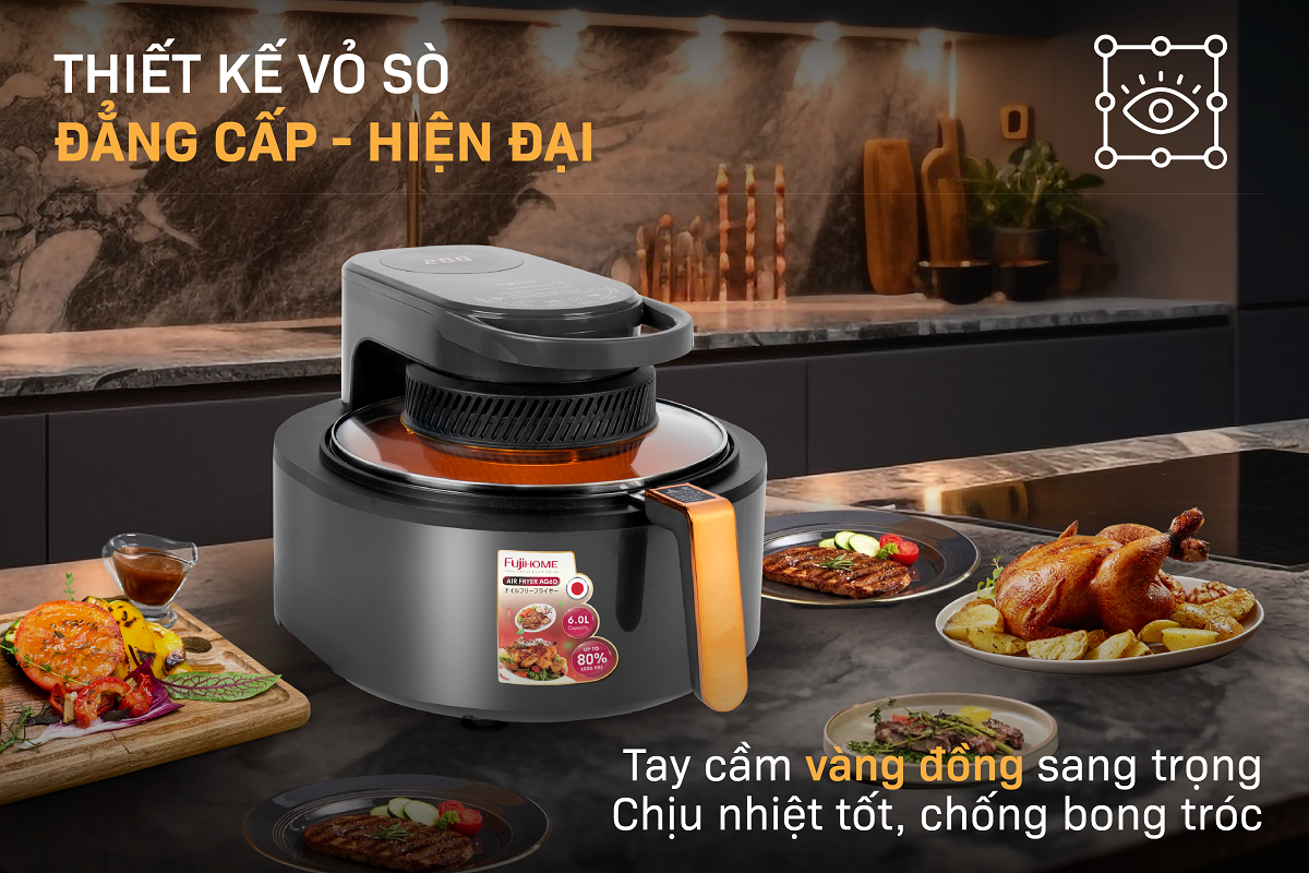 Nồi chiên không dầu Fujihome AG6D 6Lít