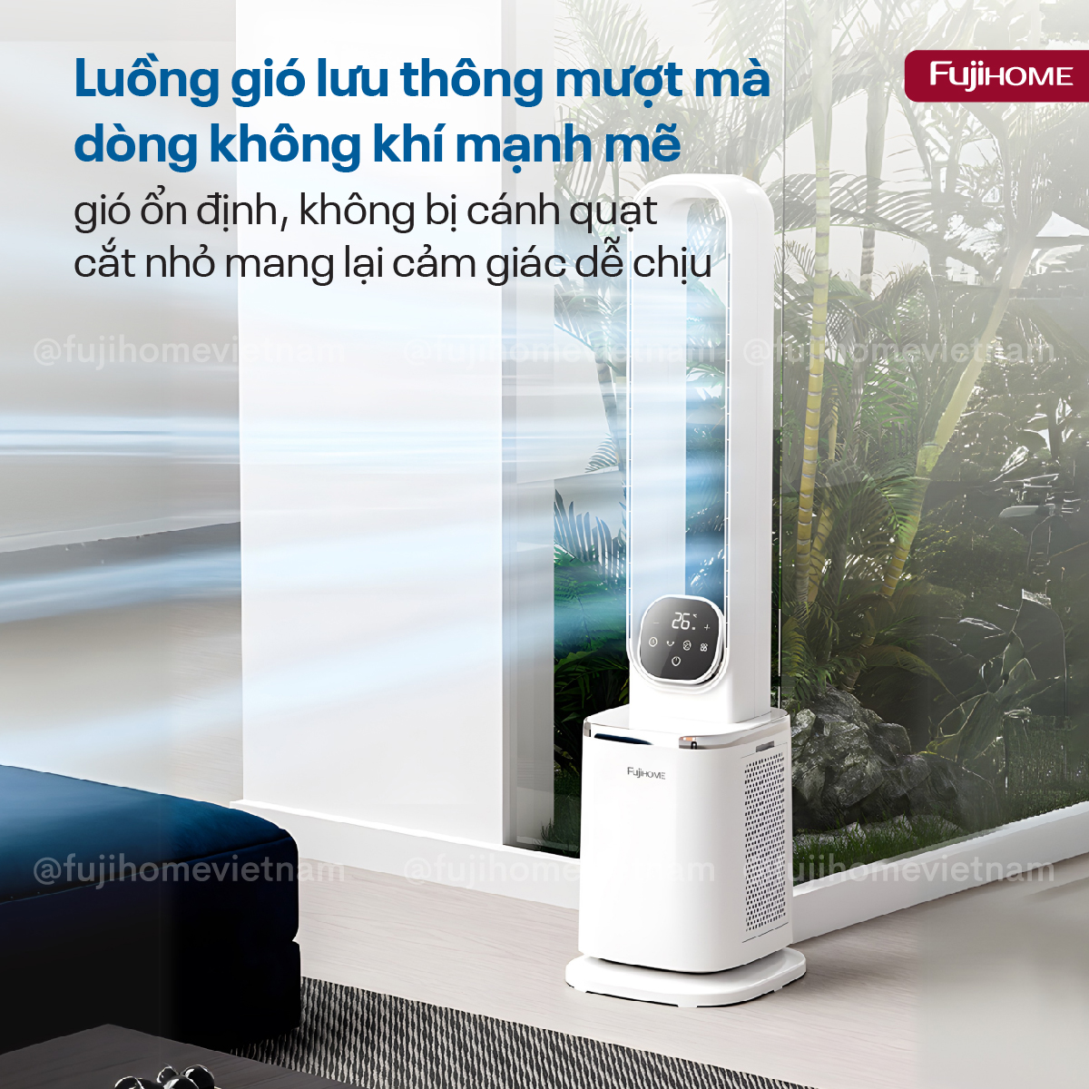 Quạt không cánh lọc không khí HEPA và Ion Fujihome BF-05R-HEPA