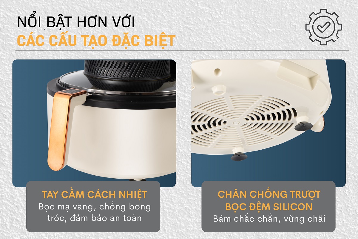 Nồi chiên không dầu Fujihome AG6 6Lít