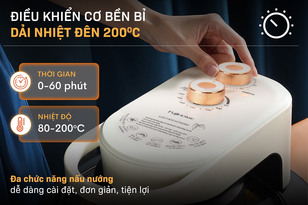 Nồi chiên không dầu Fujihome AG6 6Lít