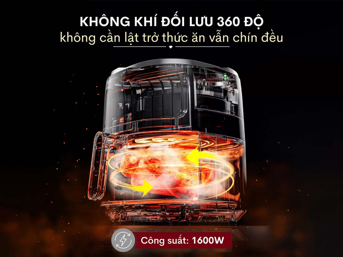 Nồi chiên không dầu Fujihome A6DB 6,5Lít