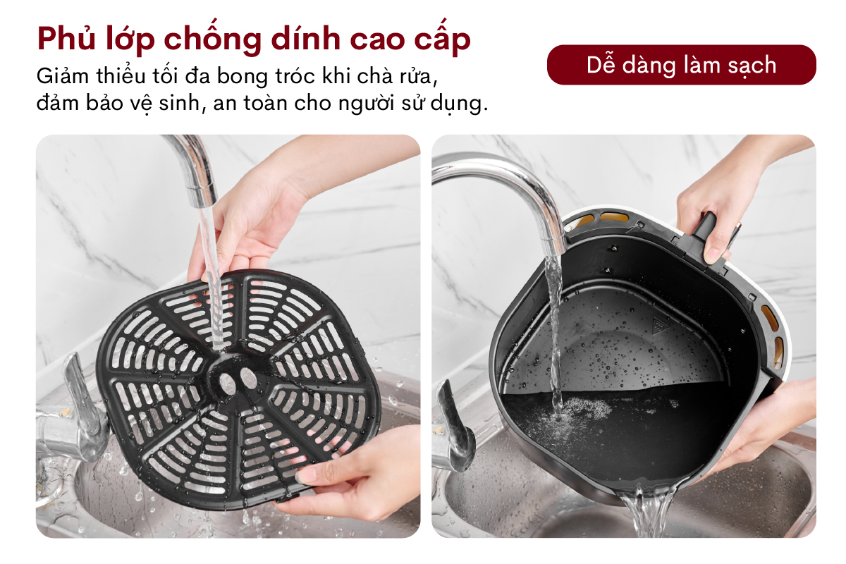 Nồi chiên không dầu Fujihome A6W 6,5Lít