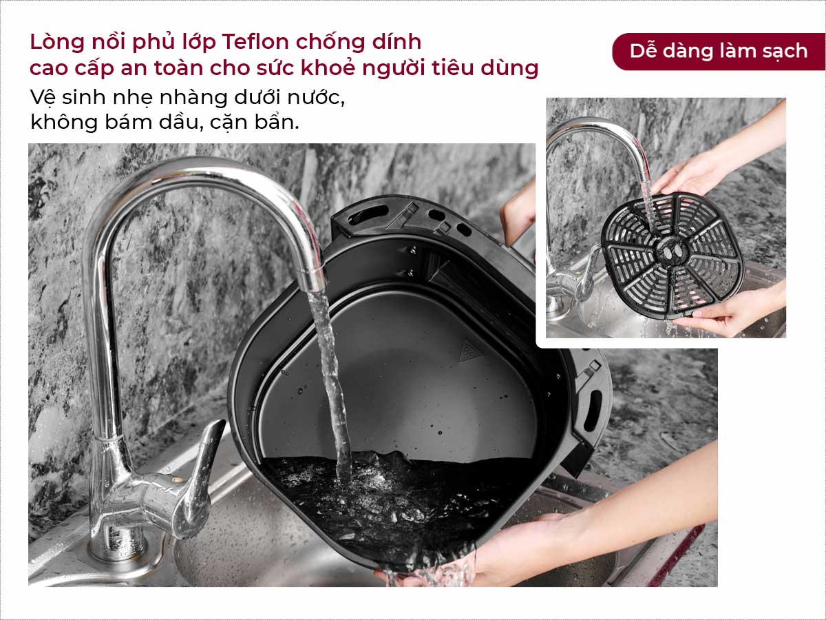 Nồi chiên không dầu Fujihome A6DB 6,5Lít