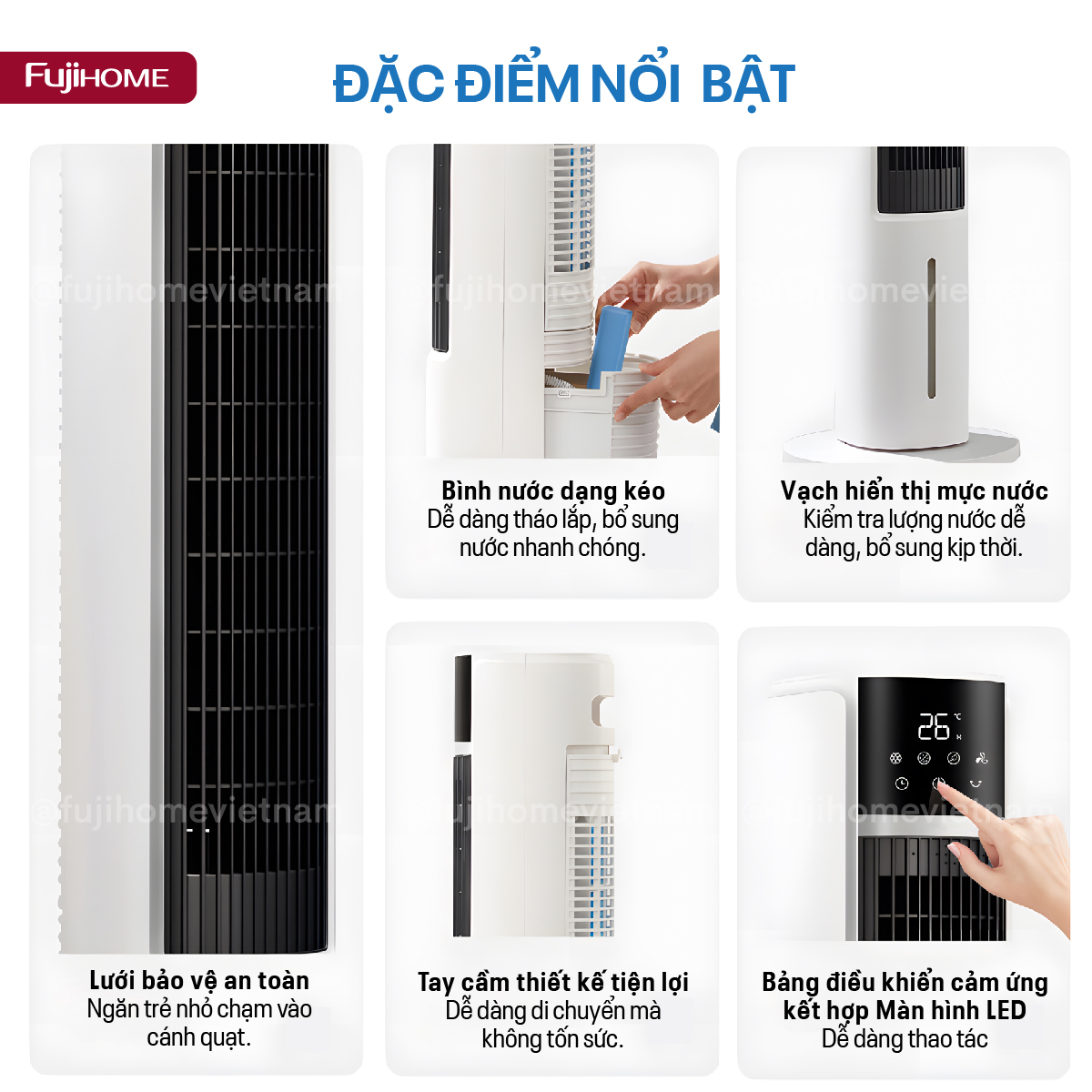 Quạt hơi nước Fujihome AC-DT5E