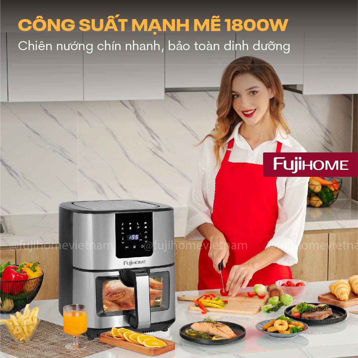 Nồi chiên không dầu Fujihome A10DG 10Lít