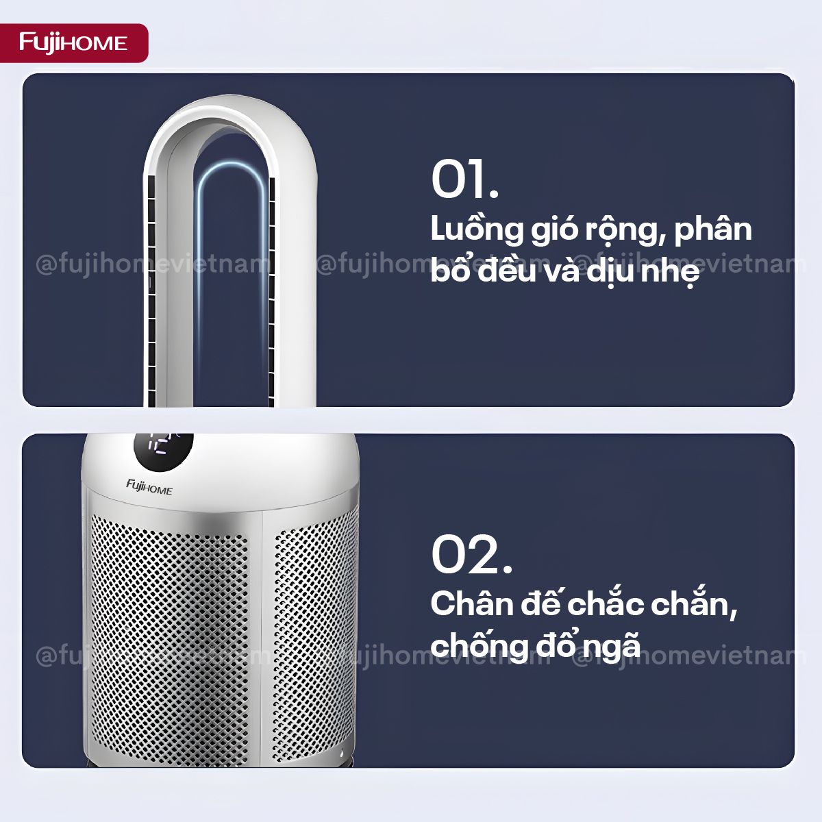 Quạt không cánh Fujihome BF307DC