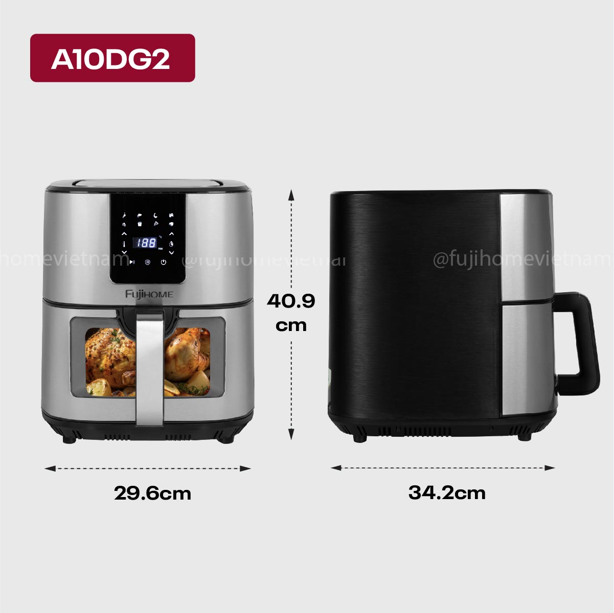 Nồi chiên không dầu Fujihome A10DG 10Lít