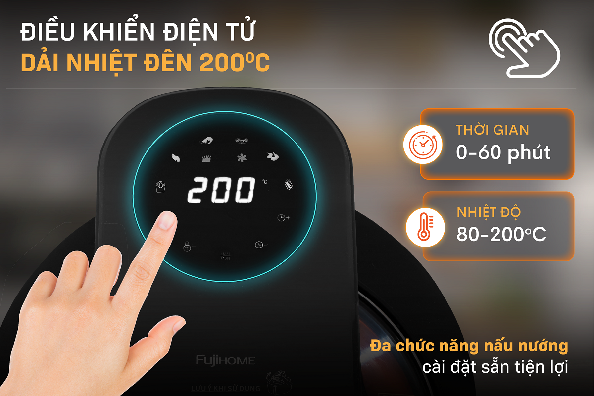 Nồi chiên không dầu Fujihome AG6D 6Lít
