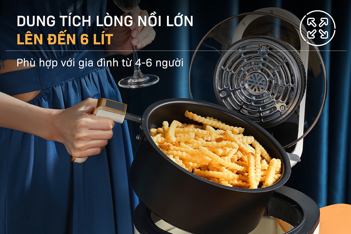 Nồi chiên không dầu Fujihome AG6 6Lít