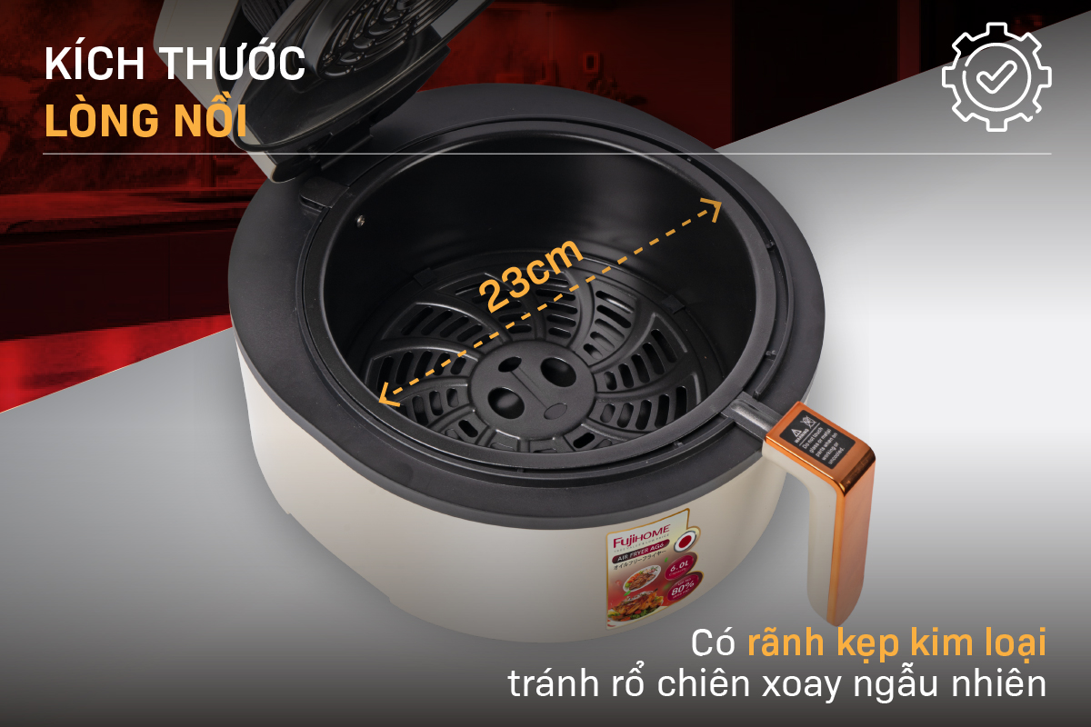 noi chiên không dầu Fujihome AG6