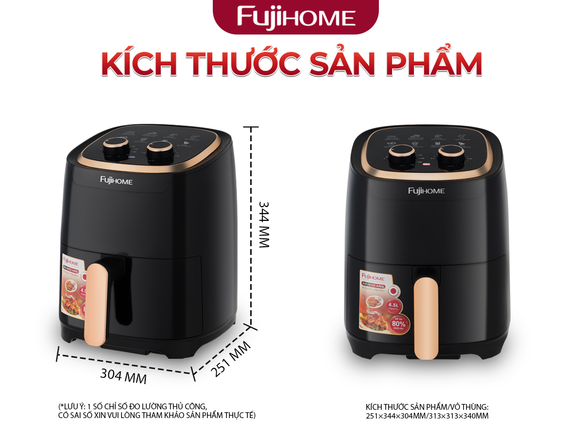 Nồi chiên không dầu Fujihome A4EB 4.5Lít