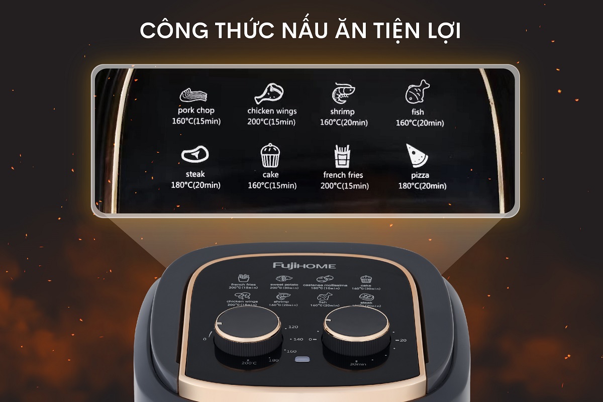 Nồi chiên không dầu Fujihome A5GG 5.5Lít