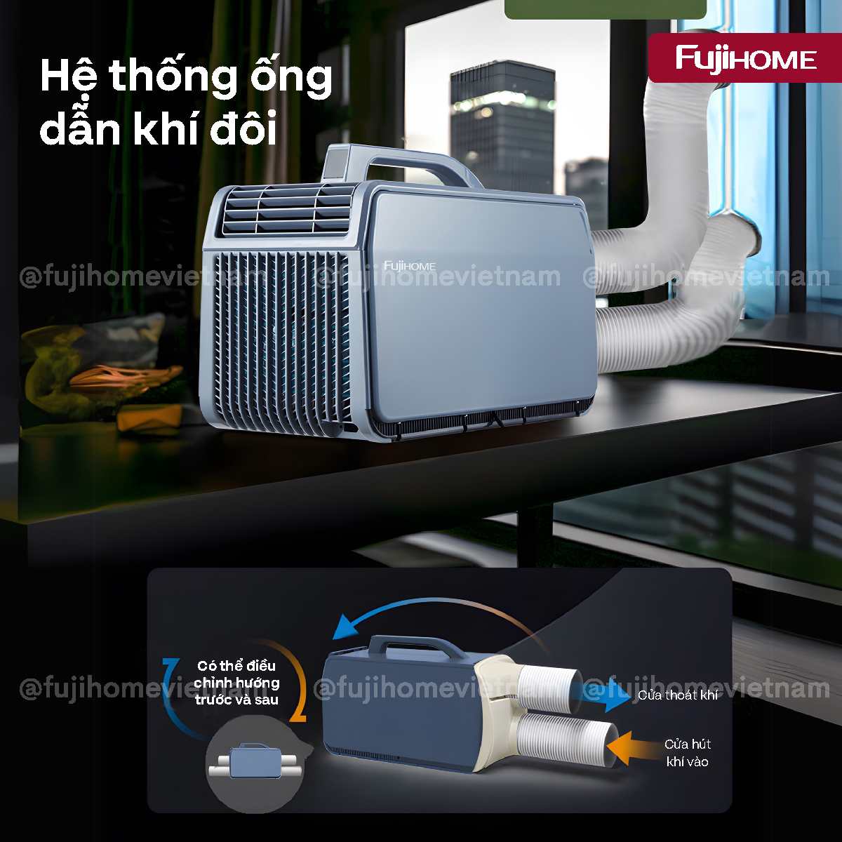 Máy điều hòa mini di động thông minh Fujihome PAC06-PRO công nghệ INVERTER