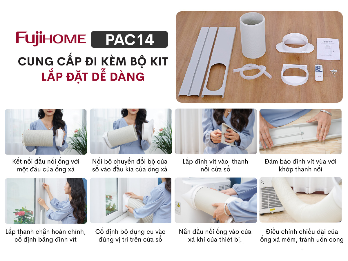 điều hòa máy lạnh di động Fujihome PAC14