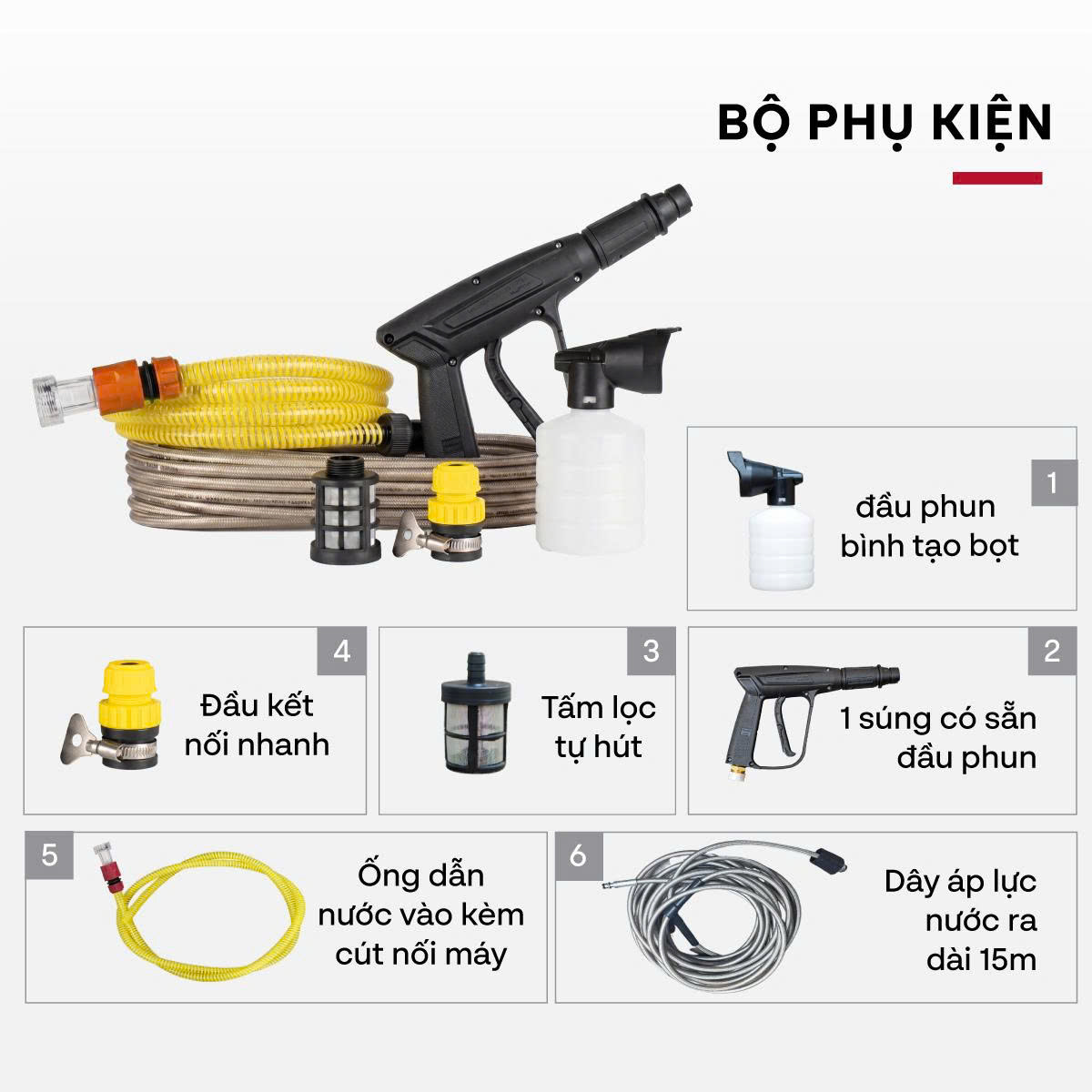 Máy rửa xe mô tơ cảm ứng từ FujiHOME PWX1AJ