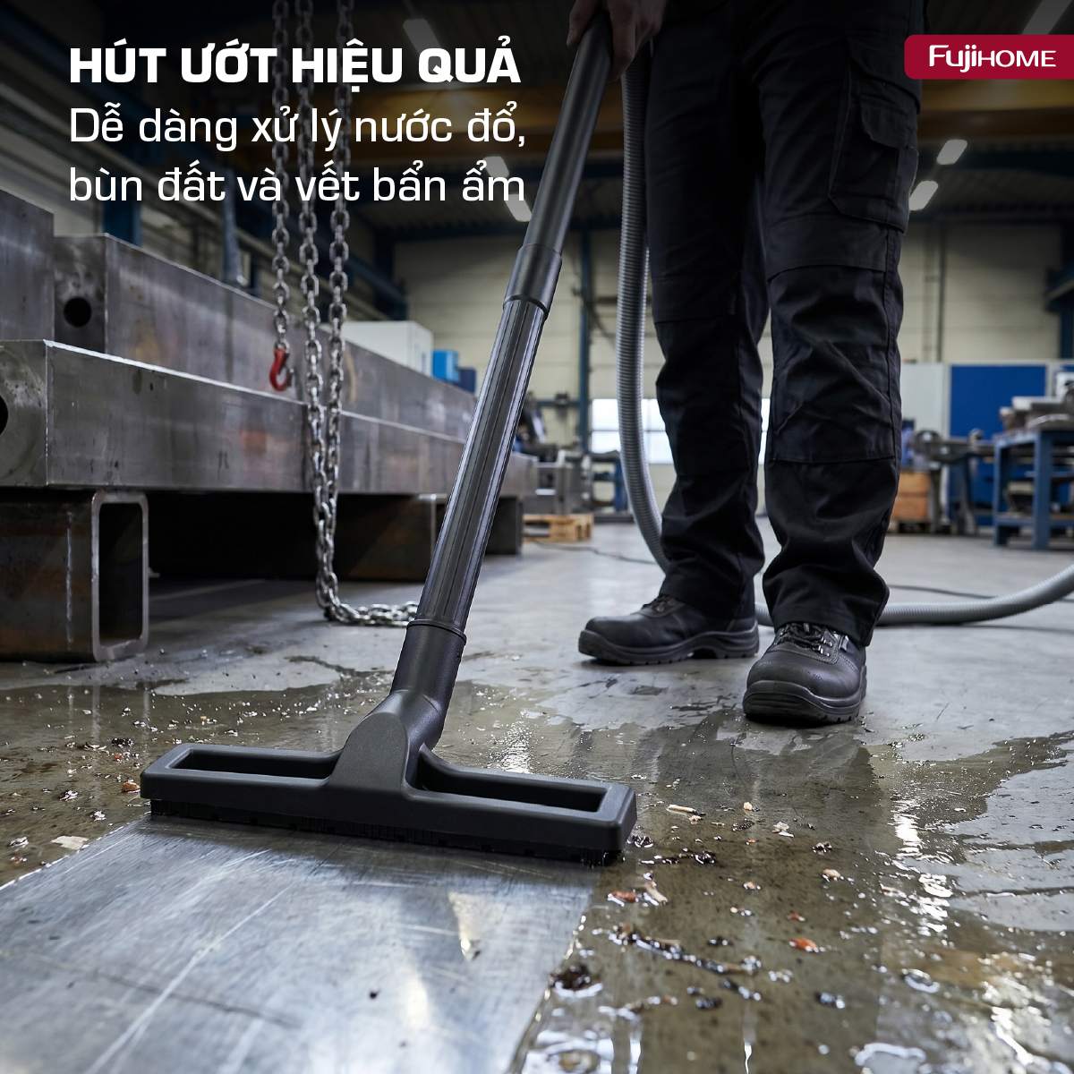 Máy hút bụi khô & ướt dung tích lớn, làm sạch mạnh mẽ Fujihome VC20N