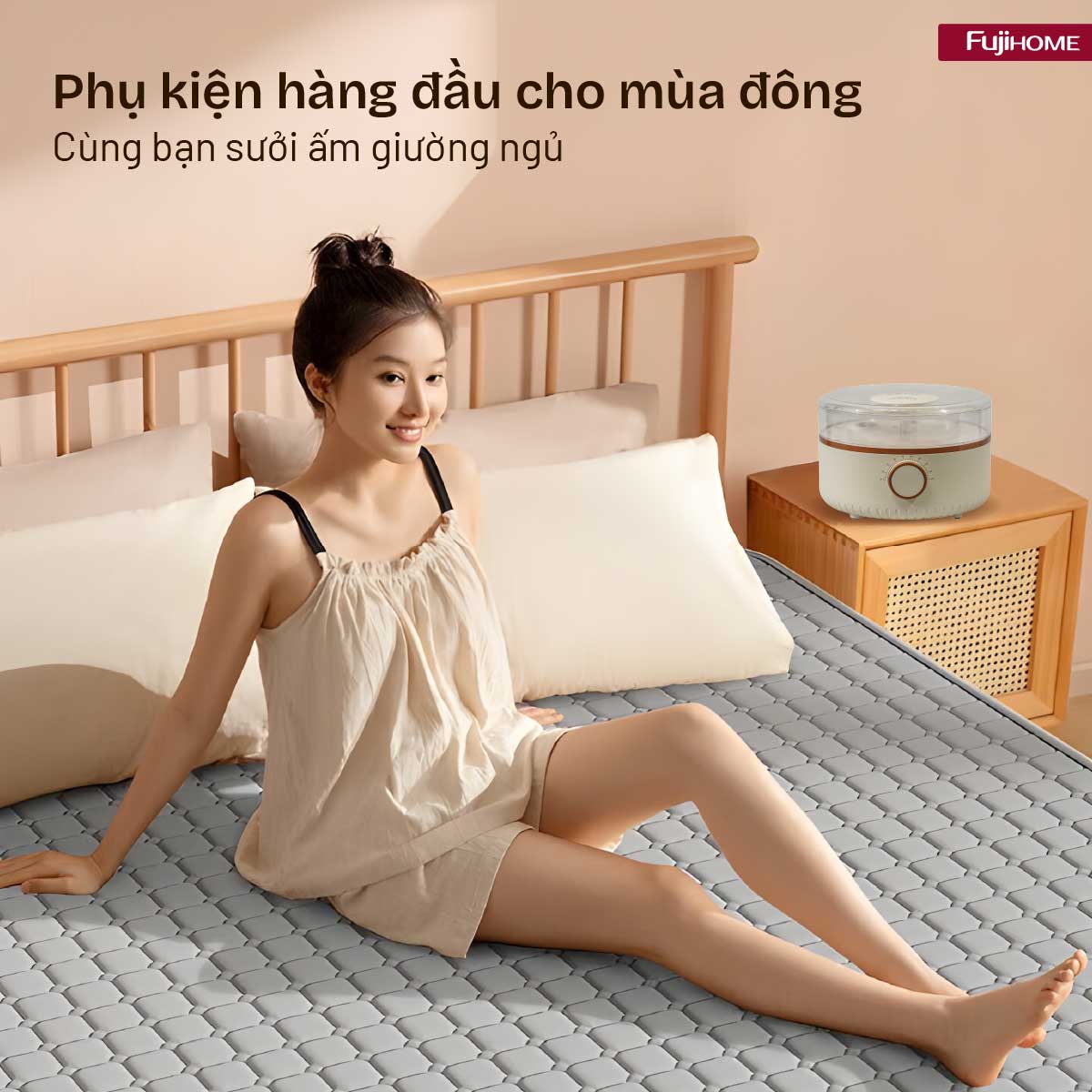 Chăn Điện Sưởi Ấm Bằng Nước Nóng Fujihome HB1820M