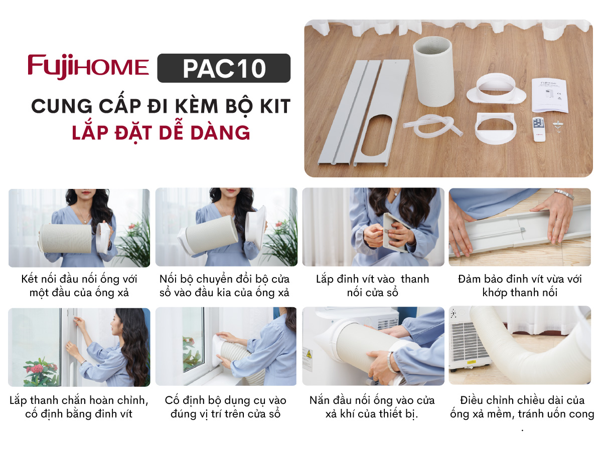 Máy điều hòa di động thông minh Fujihome PAC10