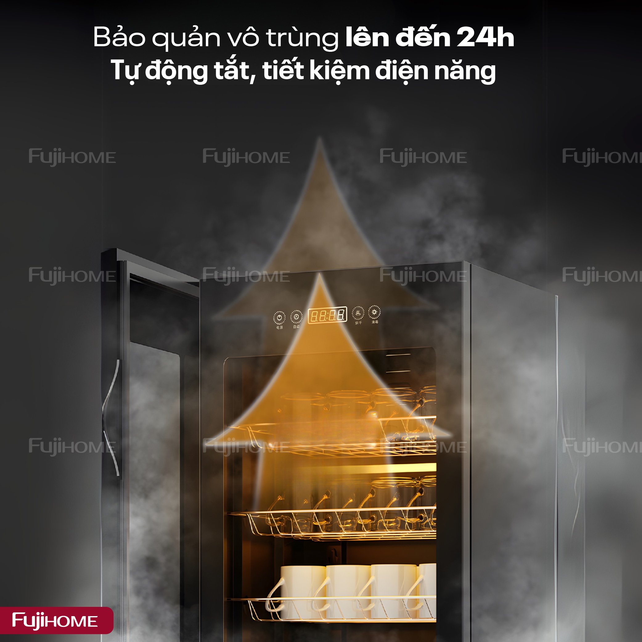 Tủ sấy khử khuẩn UV+Ozone fujihome DD180