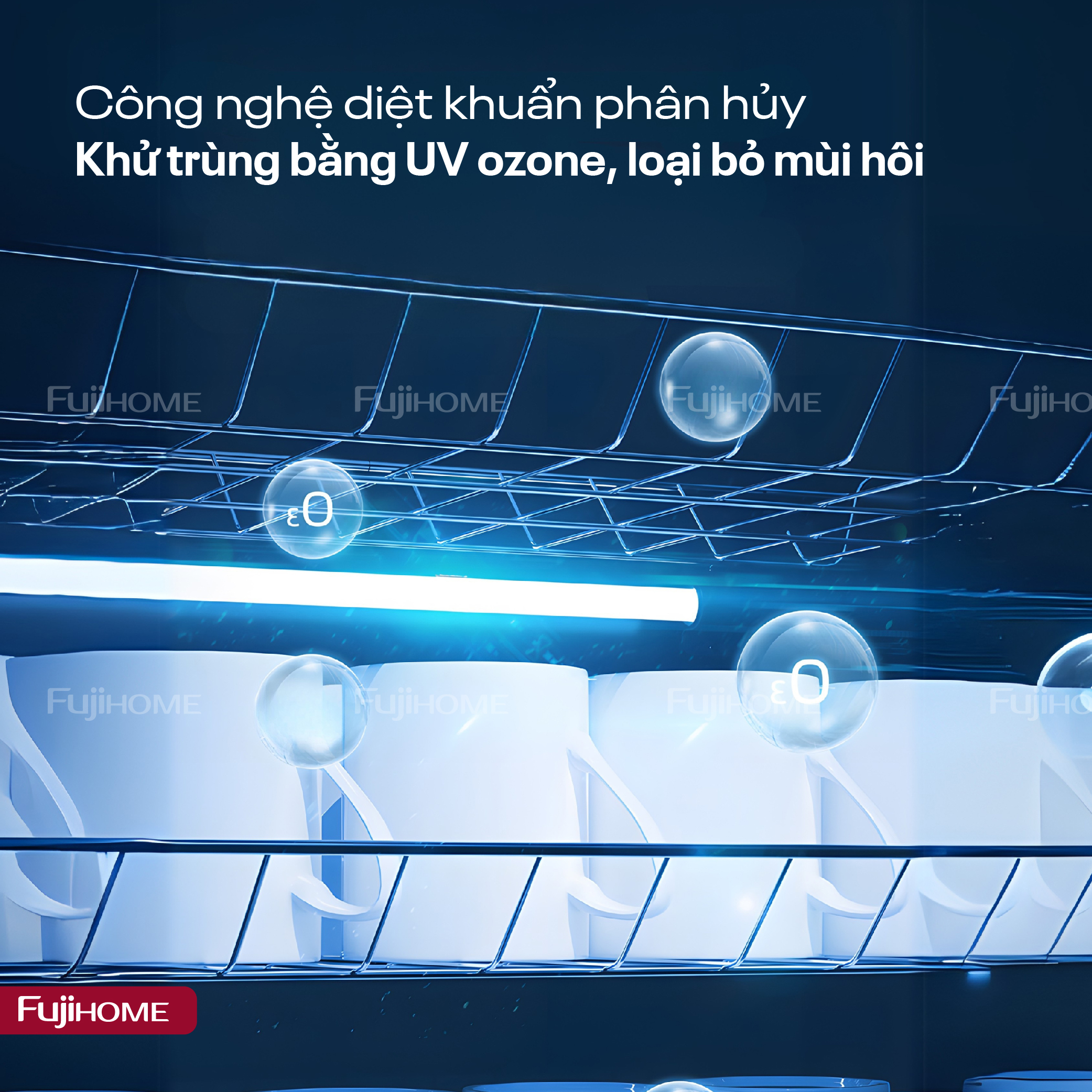 Tủ sấy khử khuẩn UV+Ozone fujihome DD180